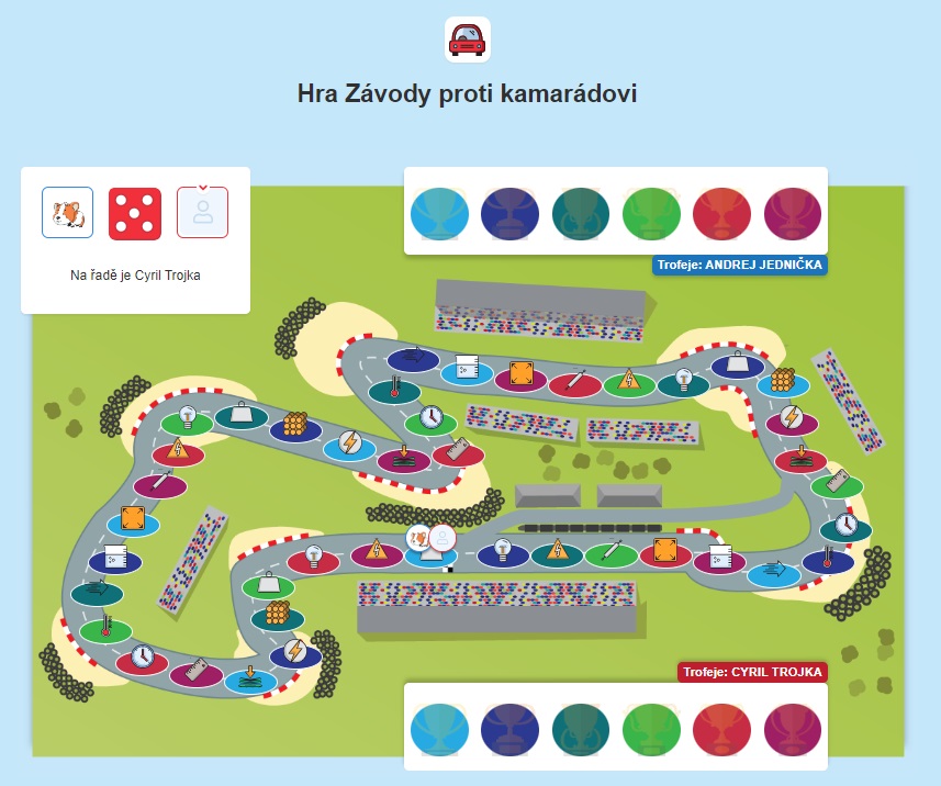 Hra Závody proti kamarádovi